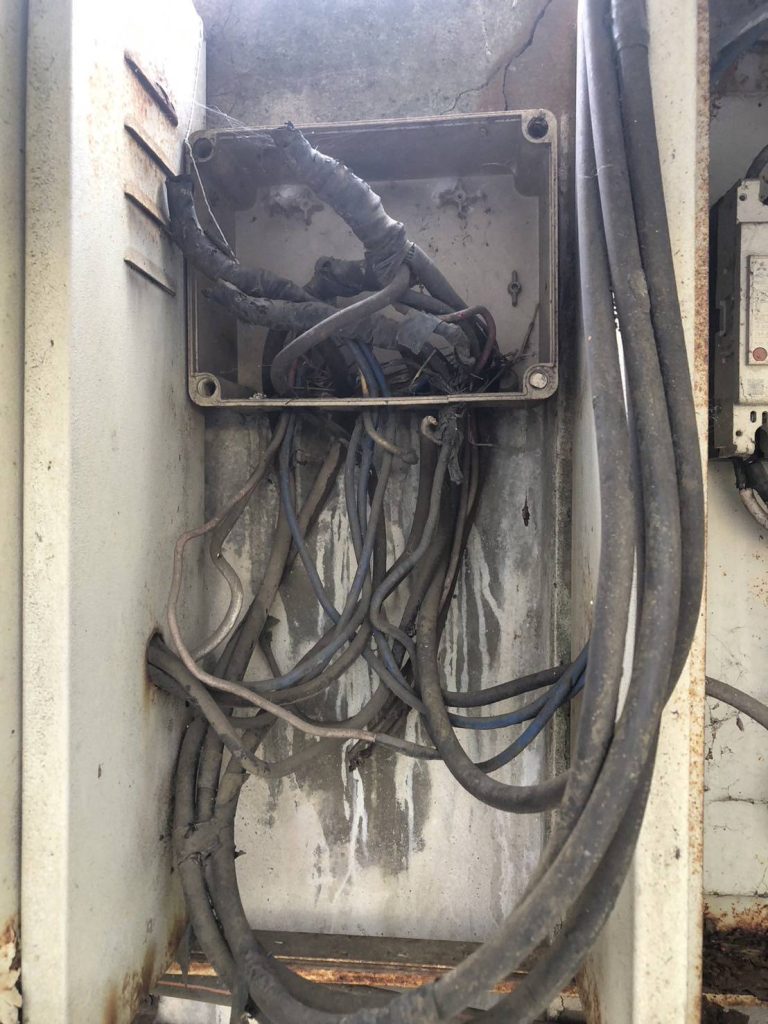 ตู้ไฟเสียหายจากไฟไหม้