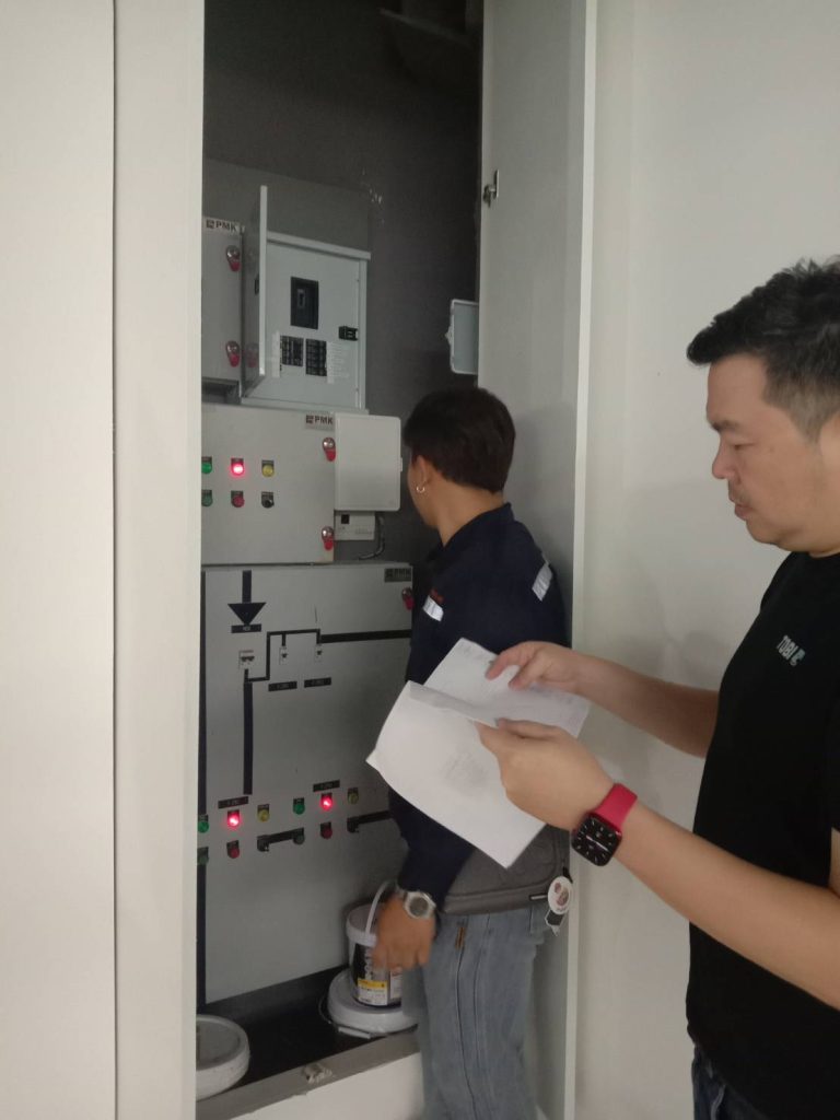 ช่างไฟฟ้าเข้าประเมินหน้างาน