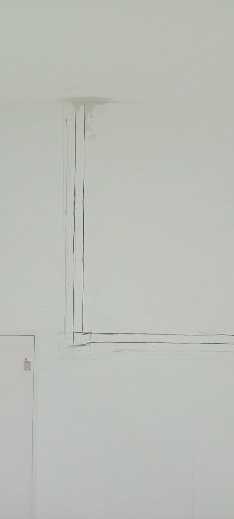 เตรียมกรีดปูนฝังสายไฟ