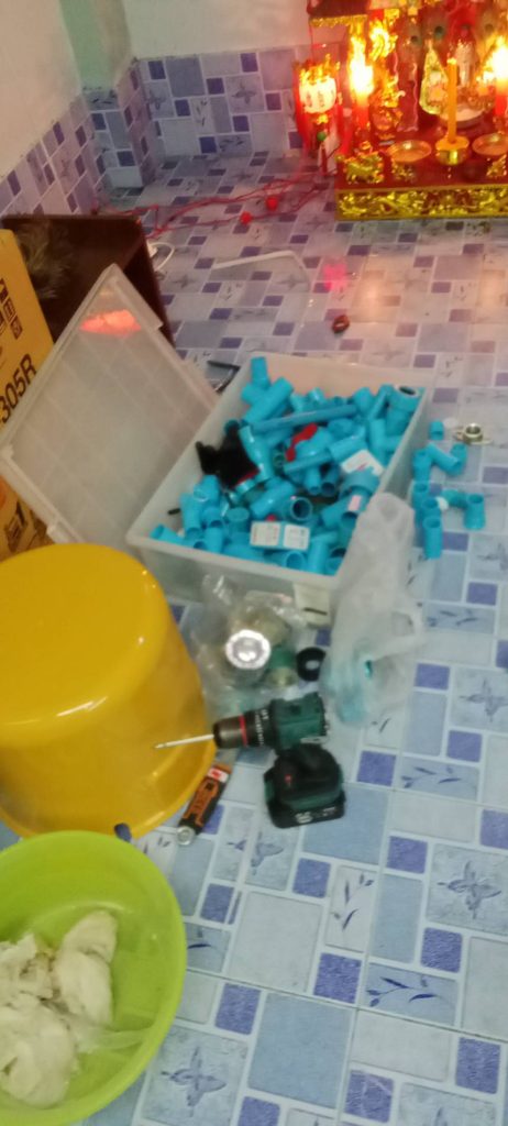 เตรียมติดตั้งปั๊มน้ำ