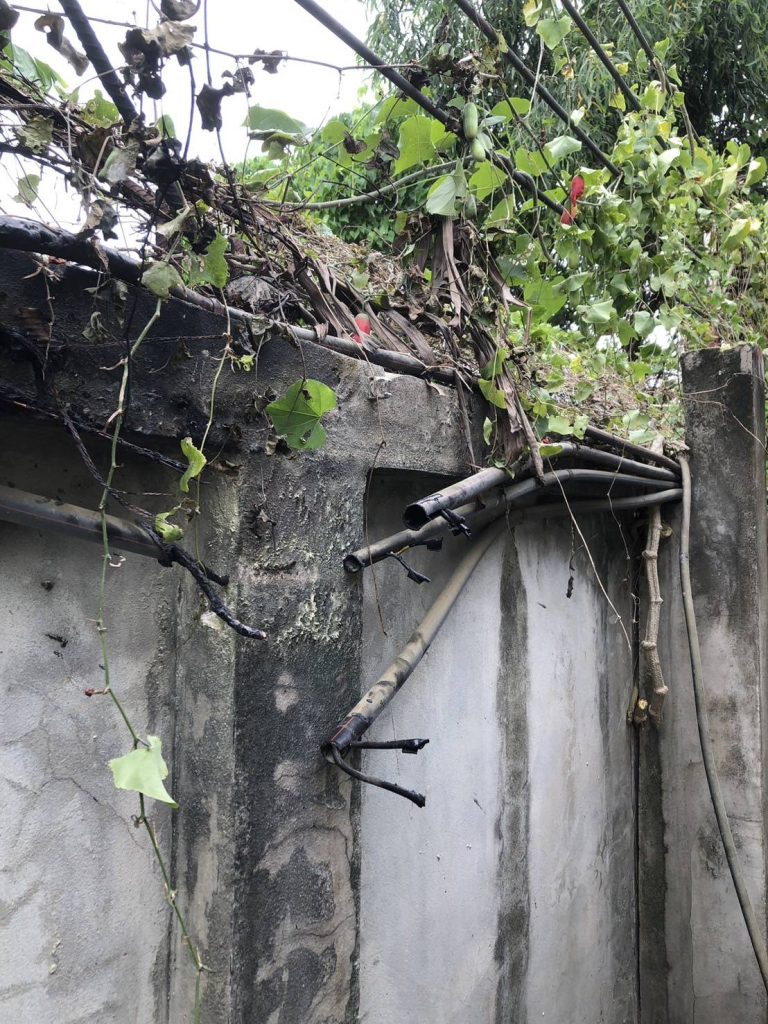 แนวสายไฟช็อตไหม้