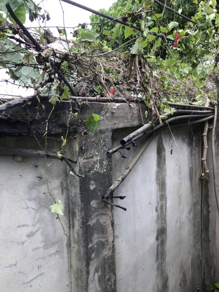 แนวสายไฟช็อตไหม้