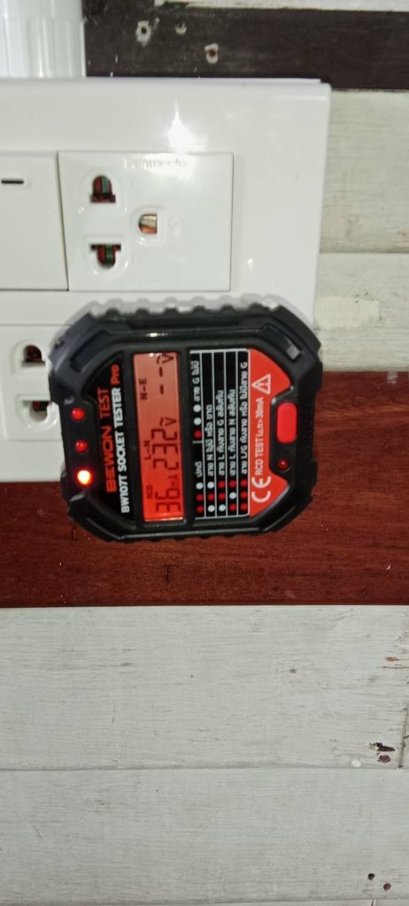 เช็กปลั๊กไฟหลังติดตั้ง