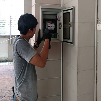 ขั้นตอนนงานติดตั้ง โดยช่างไฟฟ้า