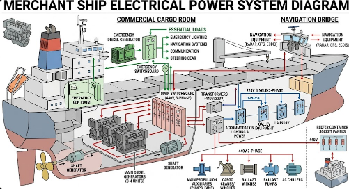 ระบบไฟฟ้าบนเรือสินค้า